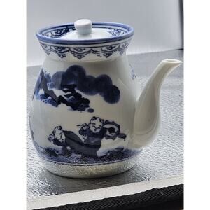 HTF Japanese Nabeshima Shiboridoshi Teapot 3 Inch with Lid